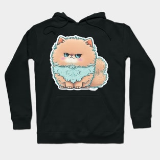 Elegant Persian Cat Sticker for Cat Lovers Hoodie